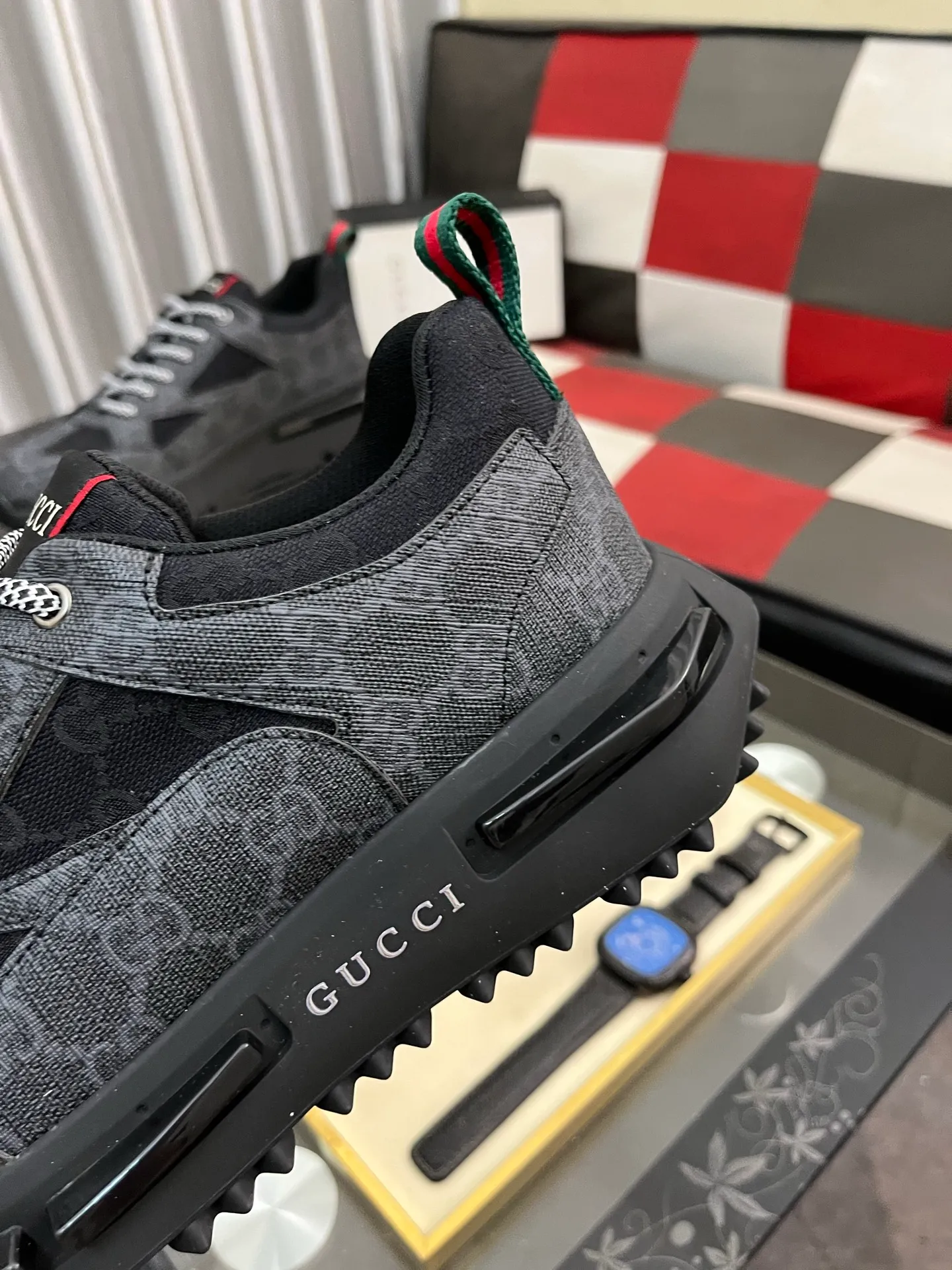Men's Men's Shoes 💰458⌚️⌚️《GUCCI》The latest hot-selling casual shoes, top brand [seduce] luxury~purchase, top~quality. Products sold at the counter [strong] Original embossed calfskin fabric ➕ Comfortable sheepskin lining, code number: 38-443️⃣colors available